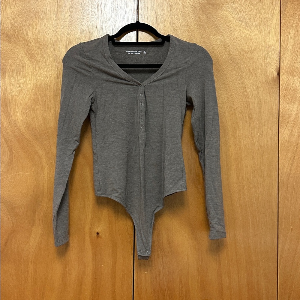 Abercrombie Taupe Henley Body Suit